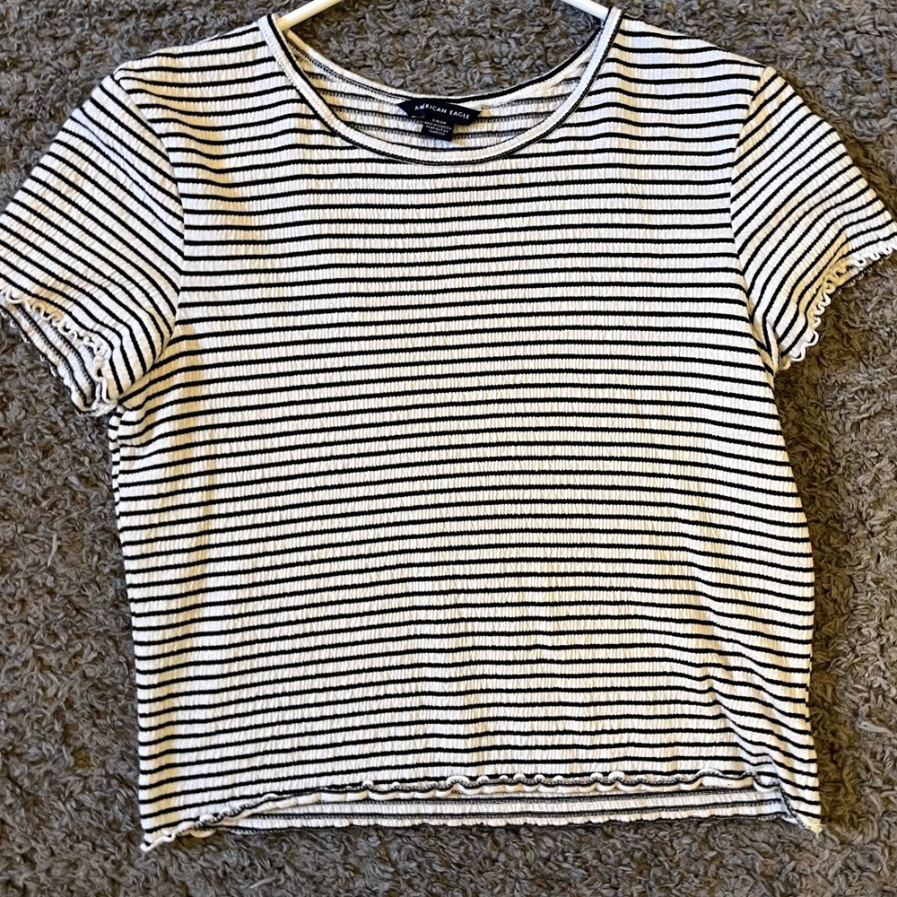 American Eagle Striped Crop Top